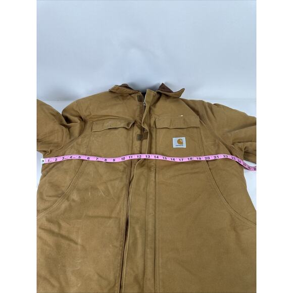 Vintage Carhartt Coat Brown Duck Canvas Tan 42 Tall CQ196 - Picture 14 of 16